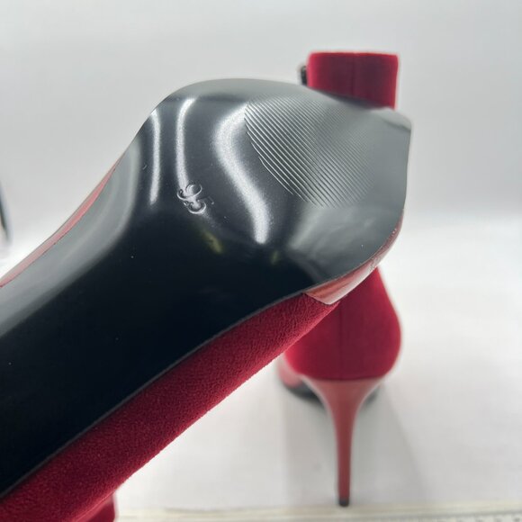 Wine Pointed Toe Ankle Booties High Heel Office Lady Comfy Daily Wear Dress Shoe - Picture 5 of 8